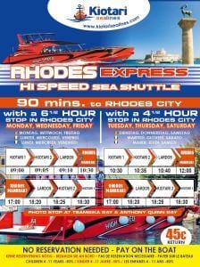 Kiotari-Rhodes timetable